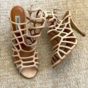 Steve Madden Caged Nude heels